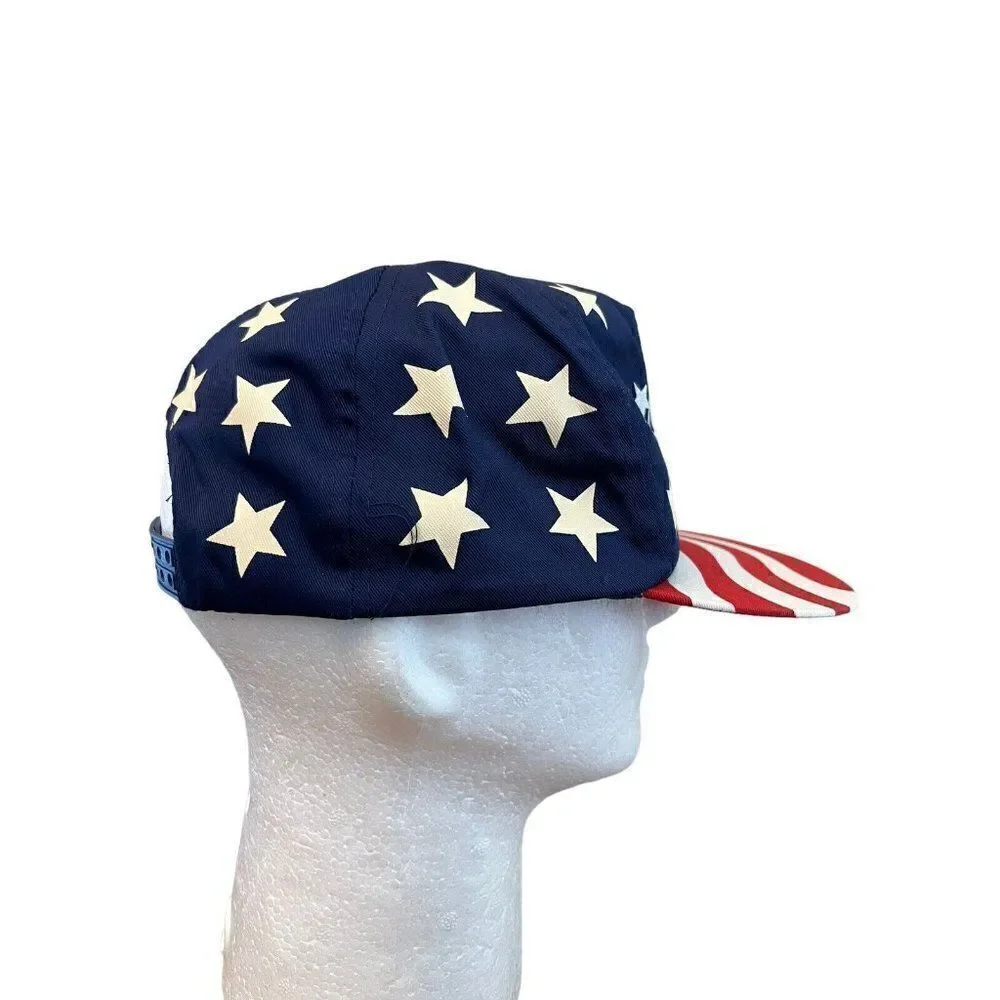 Vintage Trinity Industries Hat Cap Sine Die Snap Back OS 1997 Red White Blue